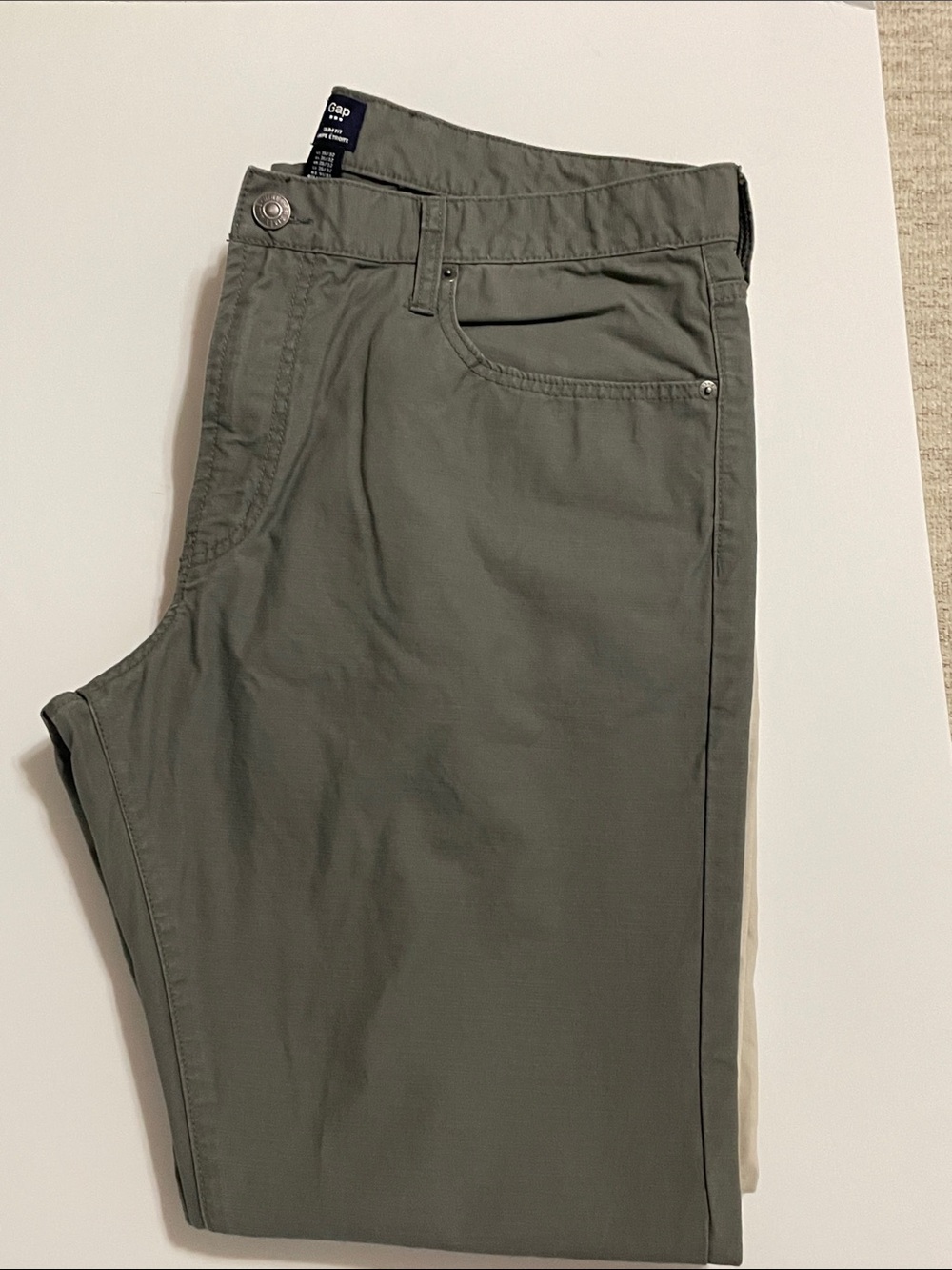 Gap Mens Slim Chino 2 Pack 36x32 NWOT Gray Bone - Picture 14 of 15